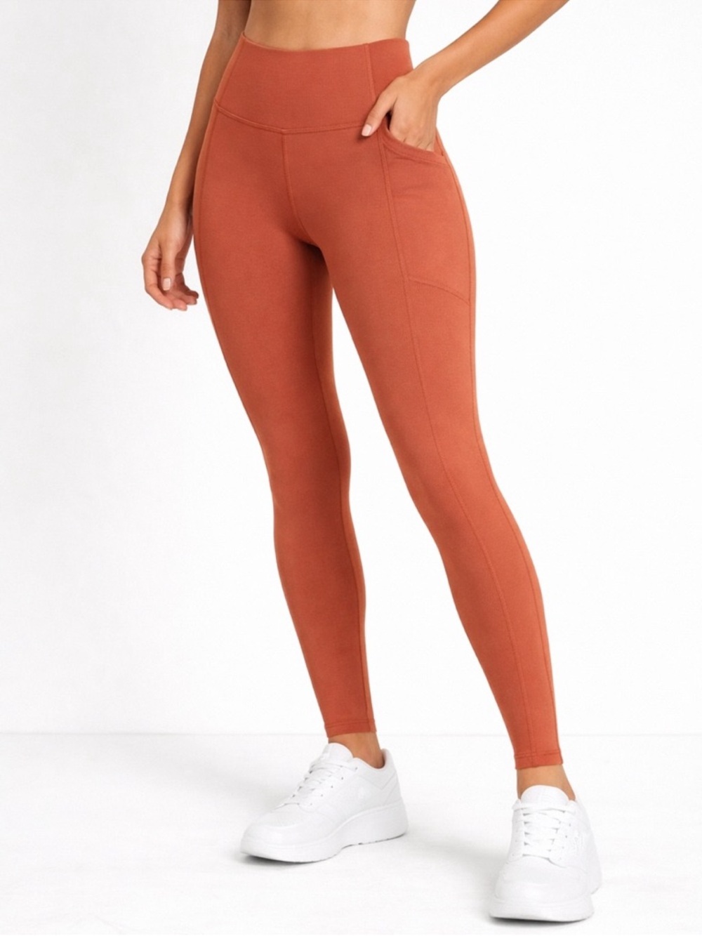 lululemon athletica High-Rise Rust Orange Leggings with Side Pocket